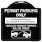 Signmission Permit Parking Estacionamiento Con Permiso. Vehicles w/o Permits Tow Alum, 18" x 18", BW-1818-23314 A-DES-BW-1818-23314 - alternate 1